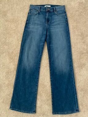Fidelity Denim Katie High Rise Classic Flare Jeans Local Wash Med Blue Size 27